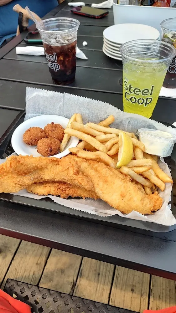 Catfish Dinner with Hush Puppies