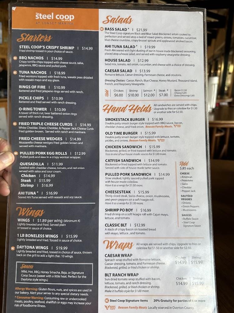 The Sunset Restaurant by The Steel Coop Menu image 3
